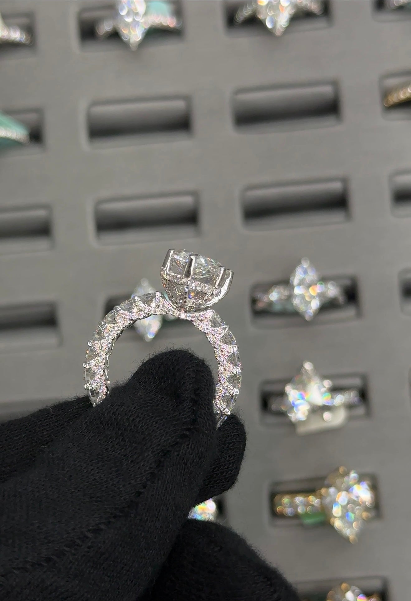 7.5 CTW Pear Engagement Ring