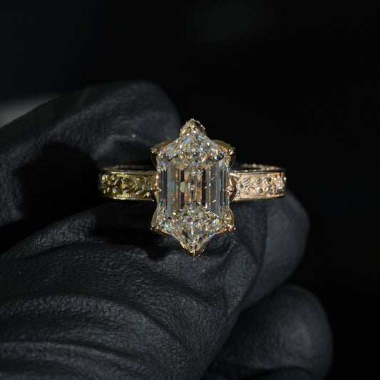 Signature Floral - Dutch Marquise (Elongated Hexagon)