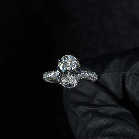 Trinity Pavé - Oval Cut