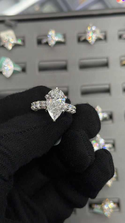 7.5 CTW Pear Engagement Ring