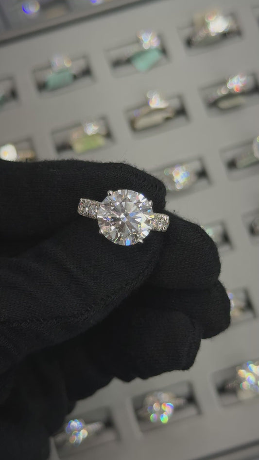 5ct Round Engagement Ring